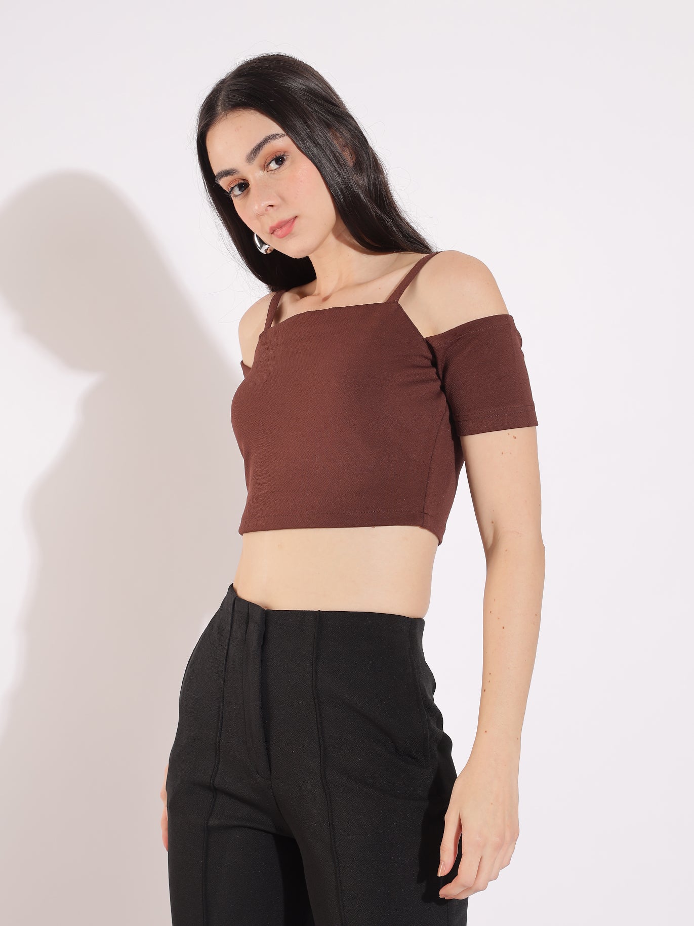 Off-Shoulder Strappy Crop Top