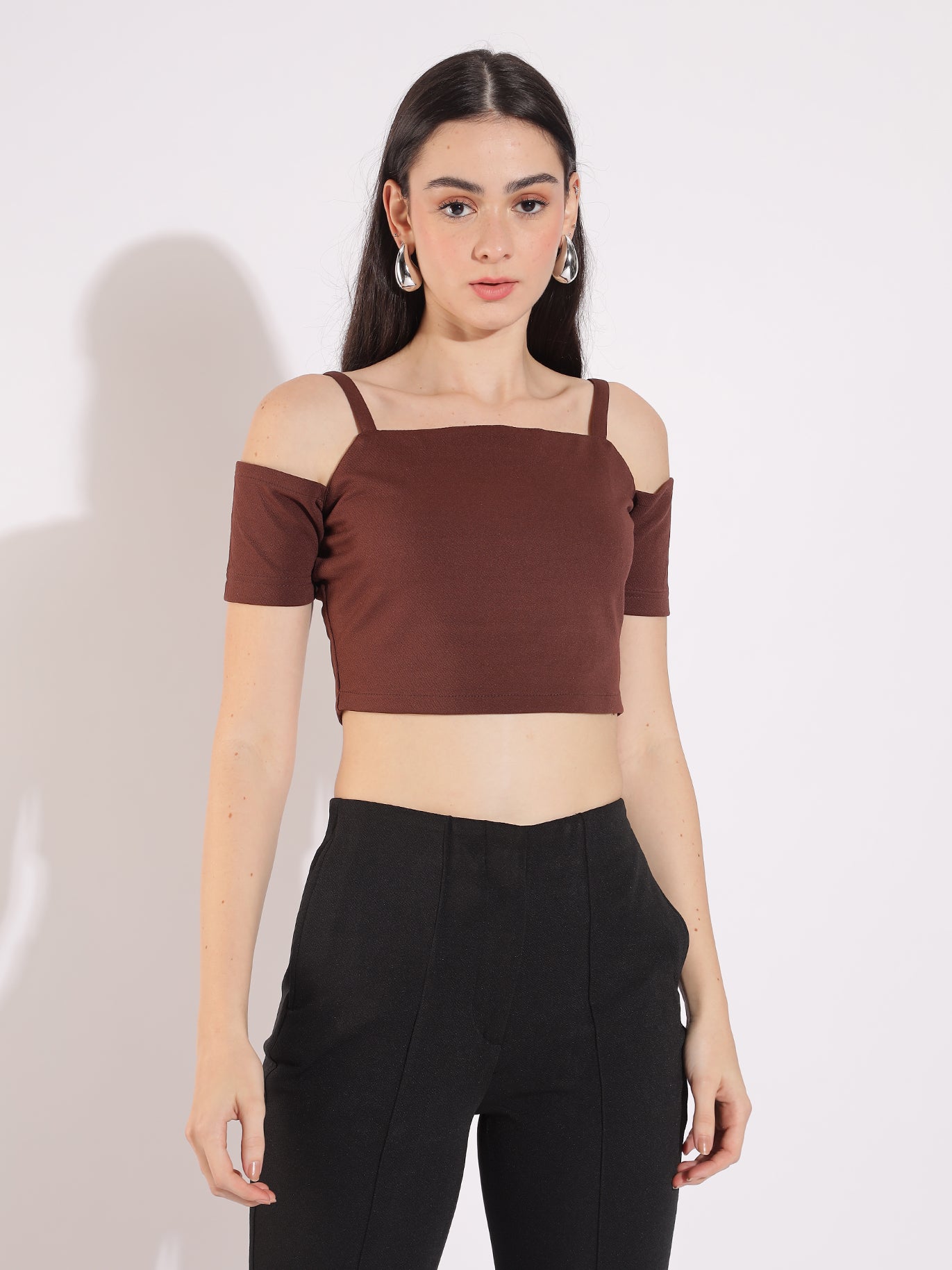 Off-Shoulder Strappy Crop Top