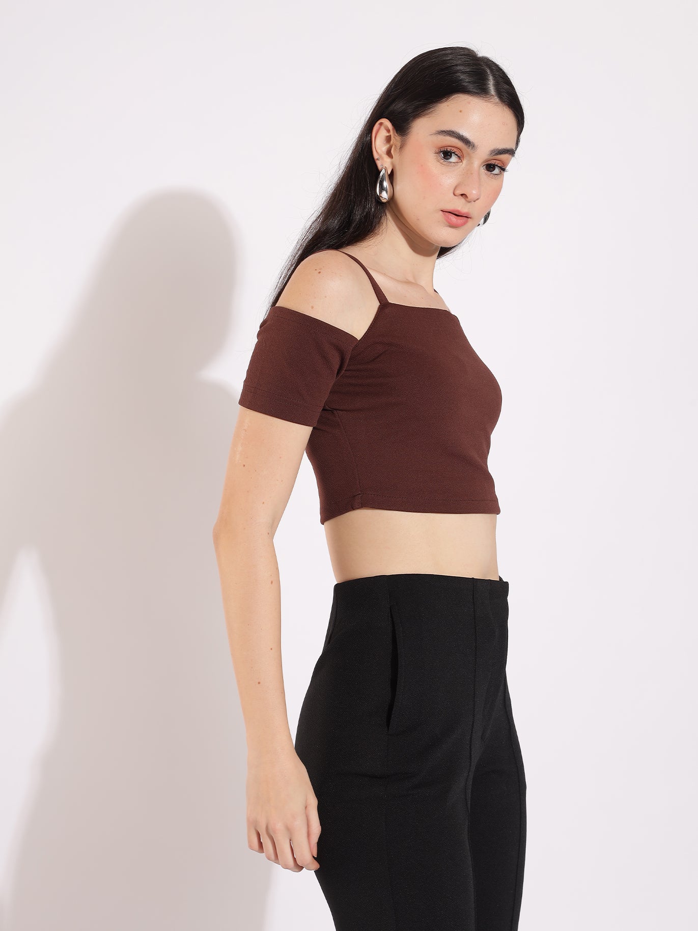 Off-Shoulder Strappy Crop Top