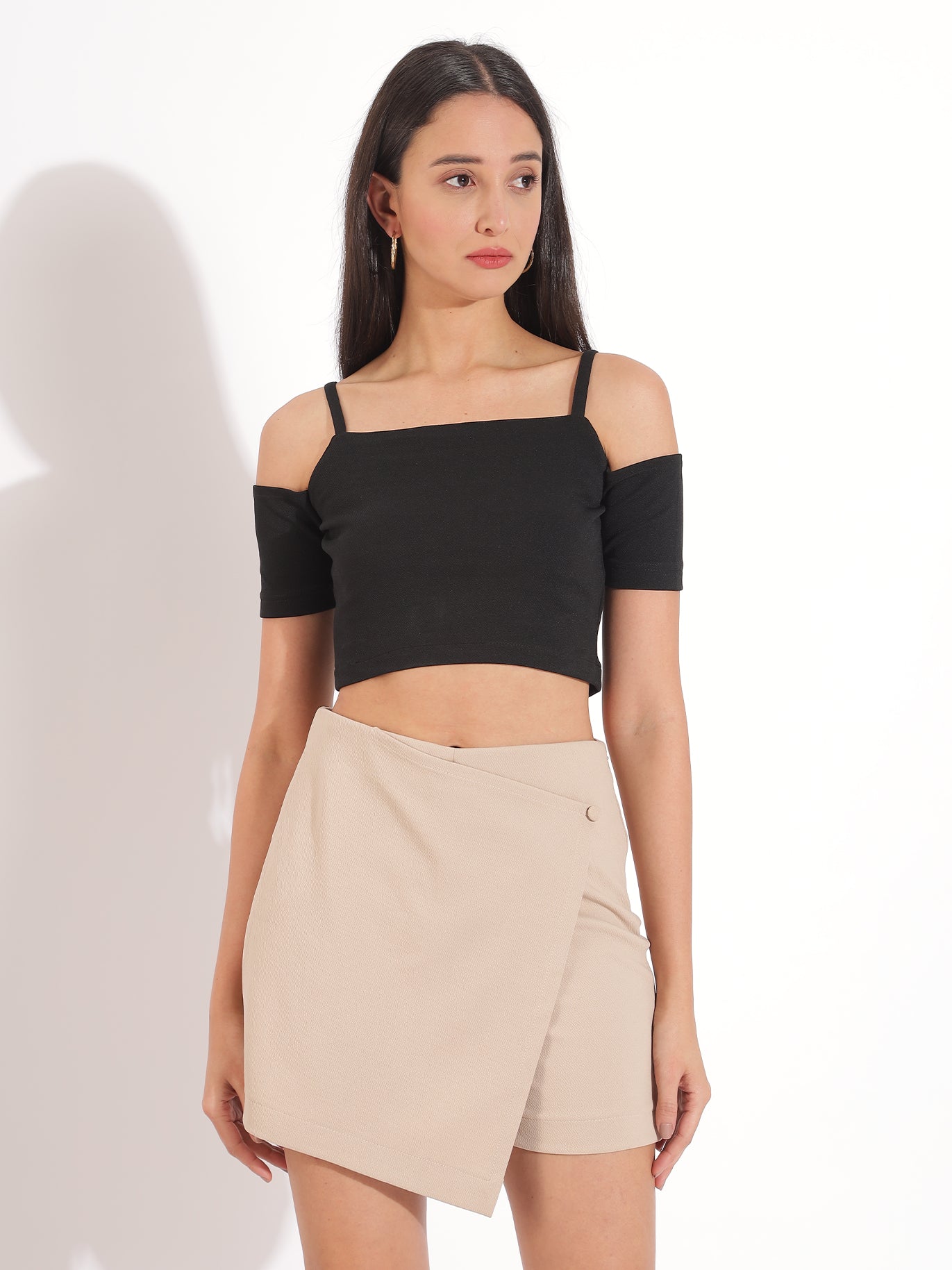 Off-Shoulder Strappy Crop Top