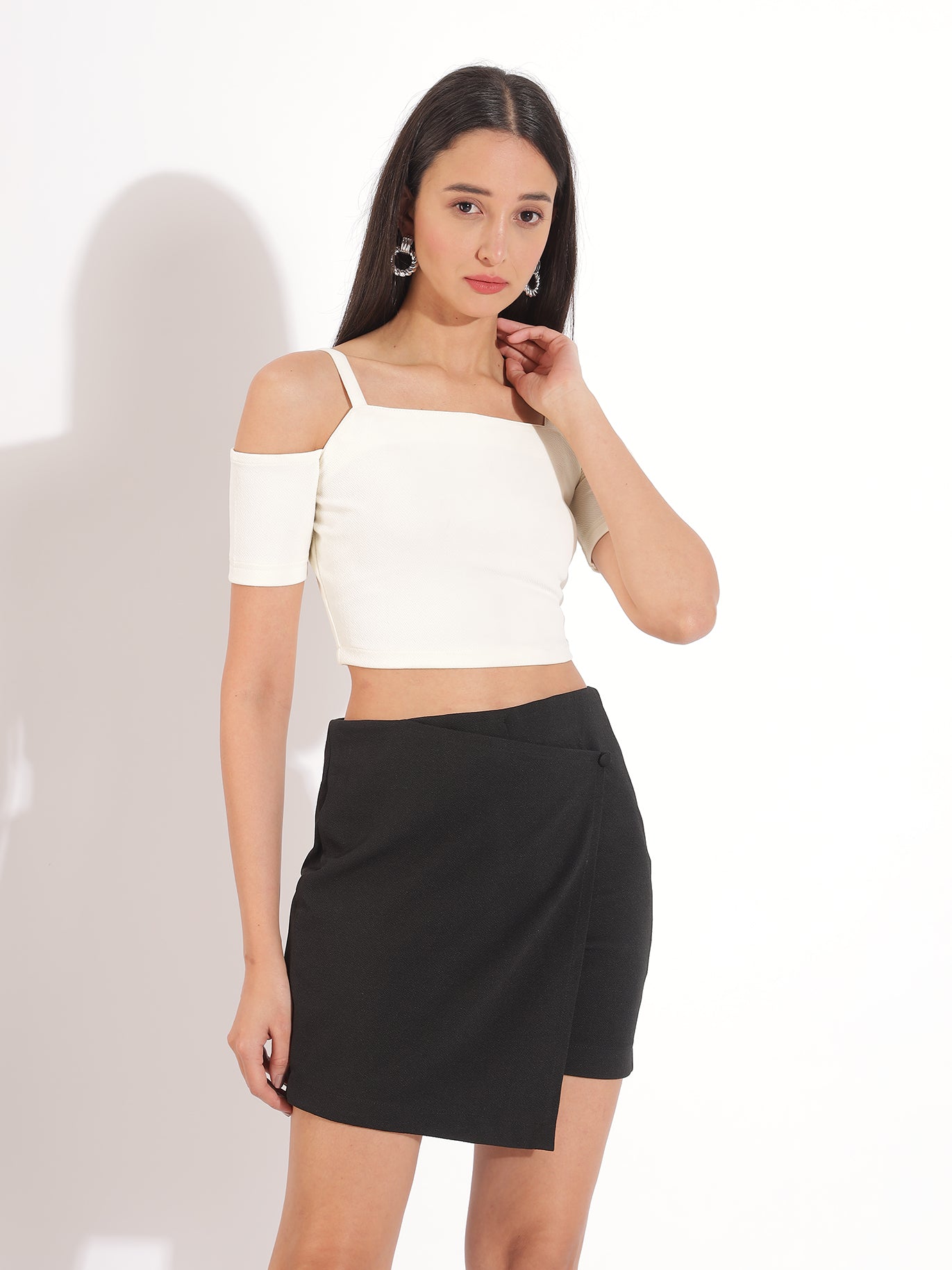 Off-Shoulder Strappy Crop Top