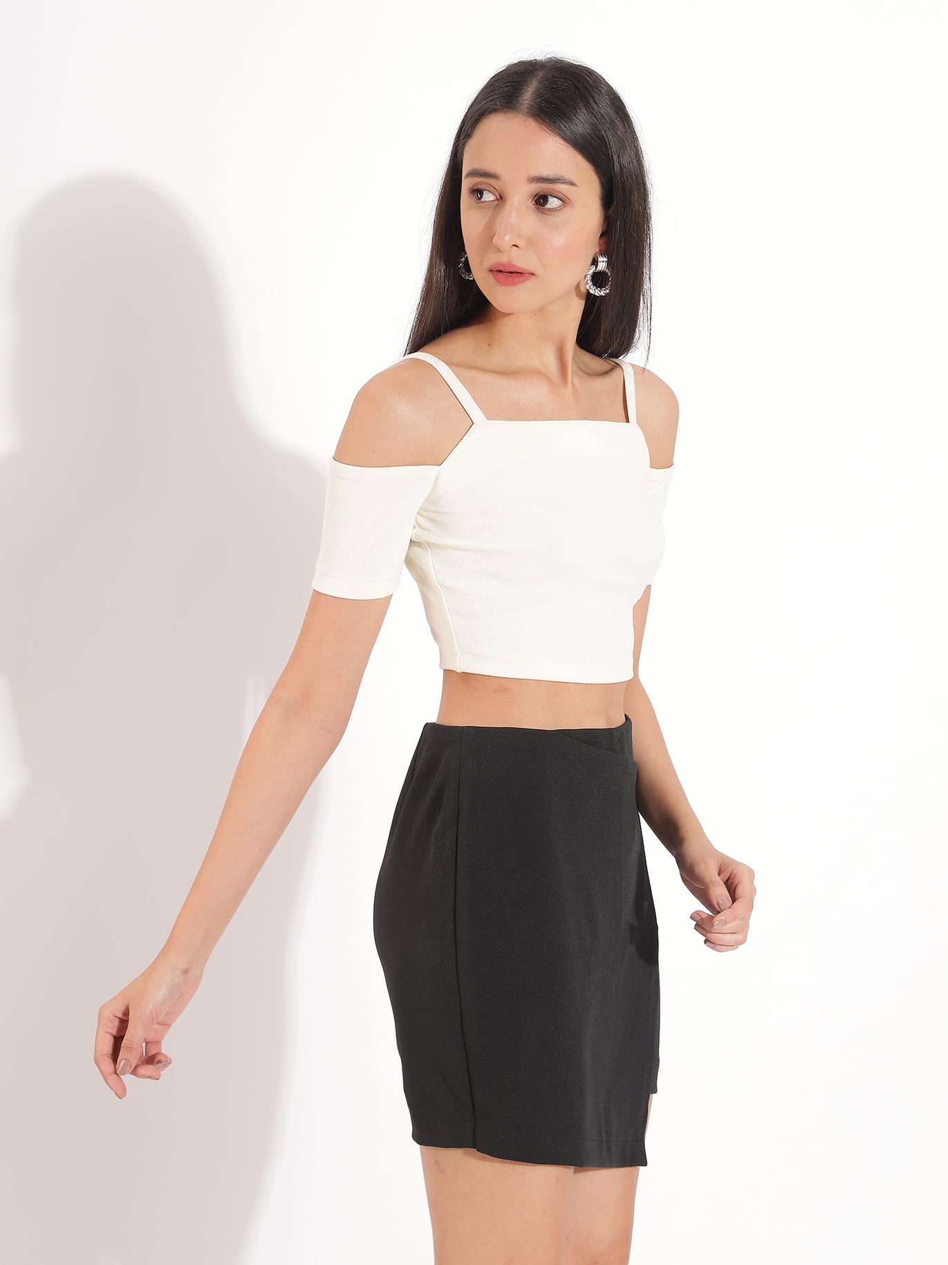 Off-Shoulder Strappy Crop Top