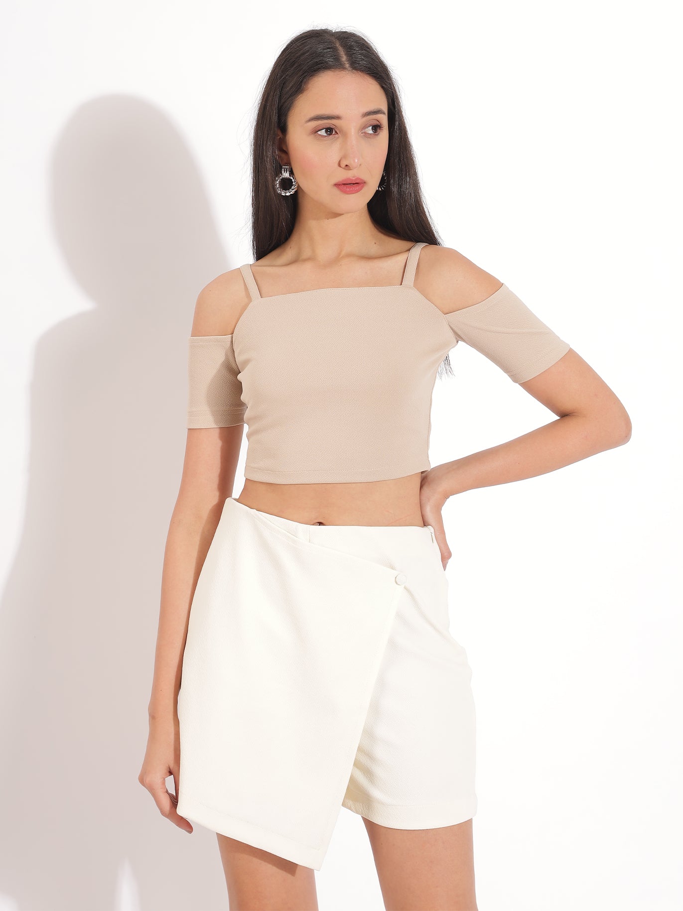 Off-Shoulder Strappy Crop Top