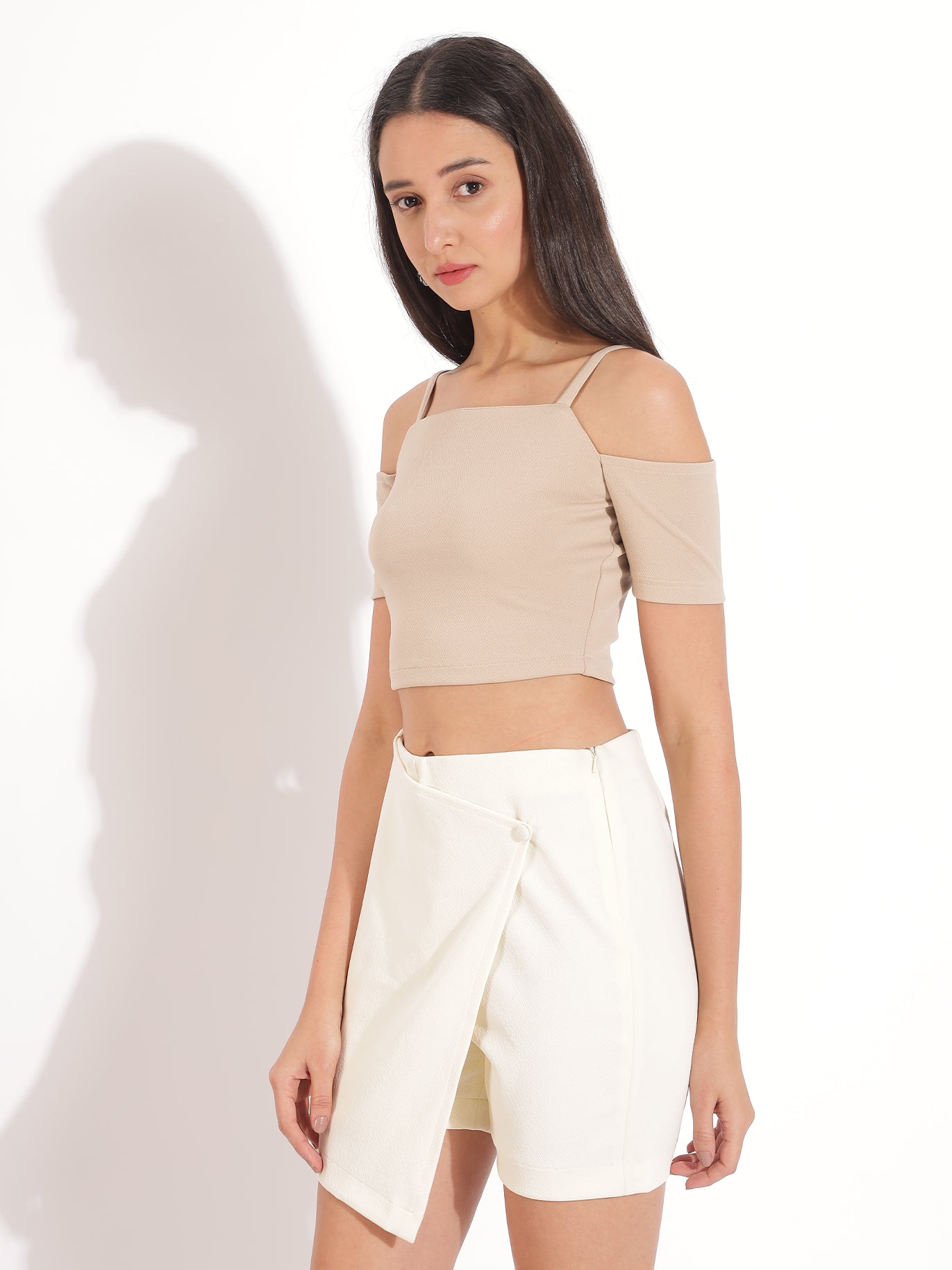 Off-Shoulder Strappy Crop Top