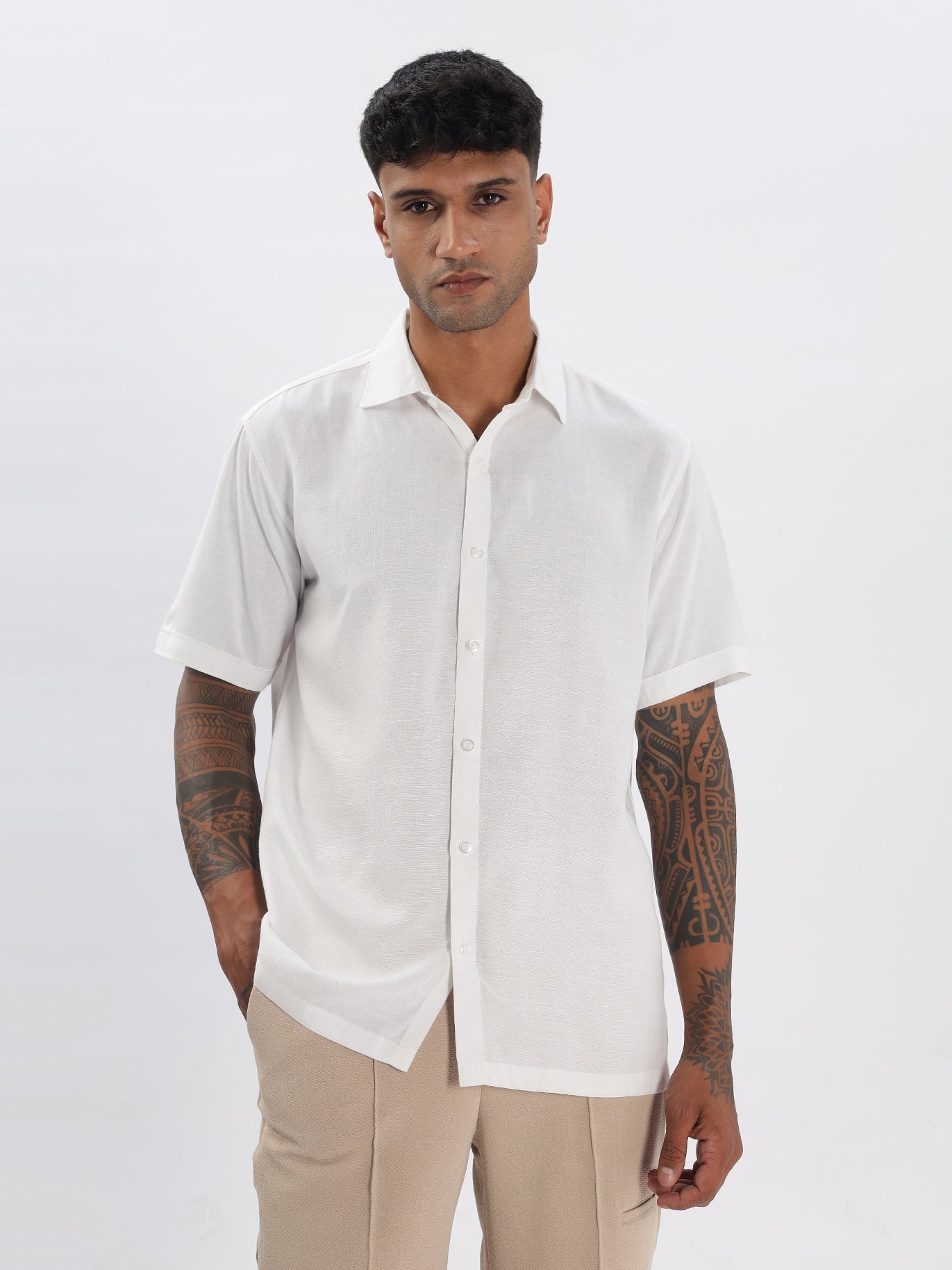 Nova Half Sleeve Linen Shirt