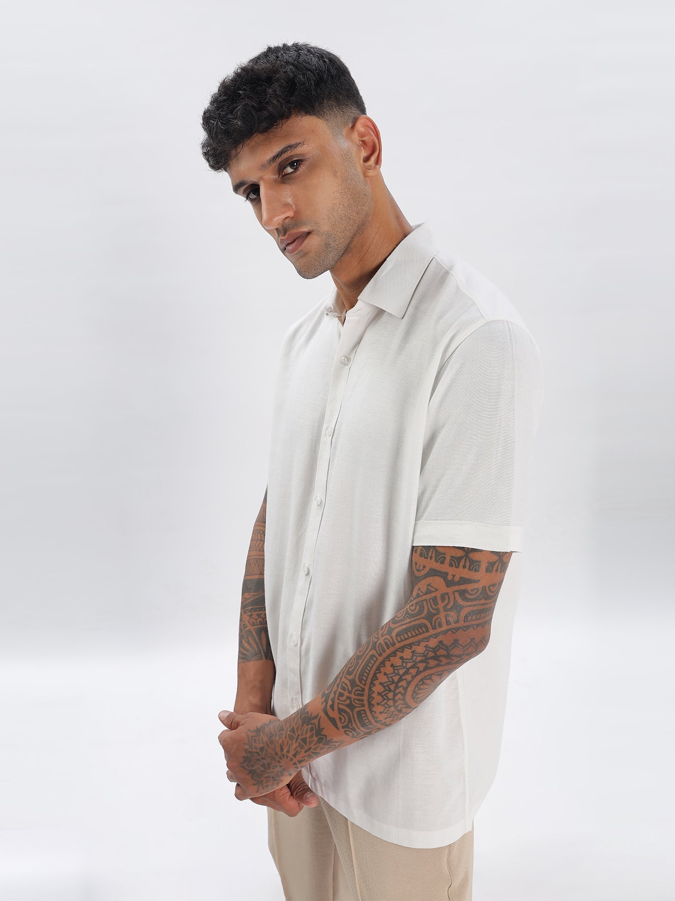 Nova Half Sleeve Linen Shirt