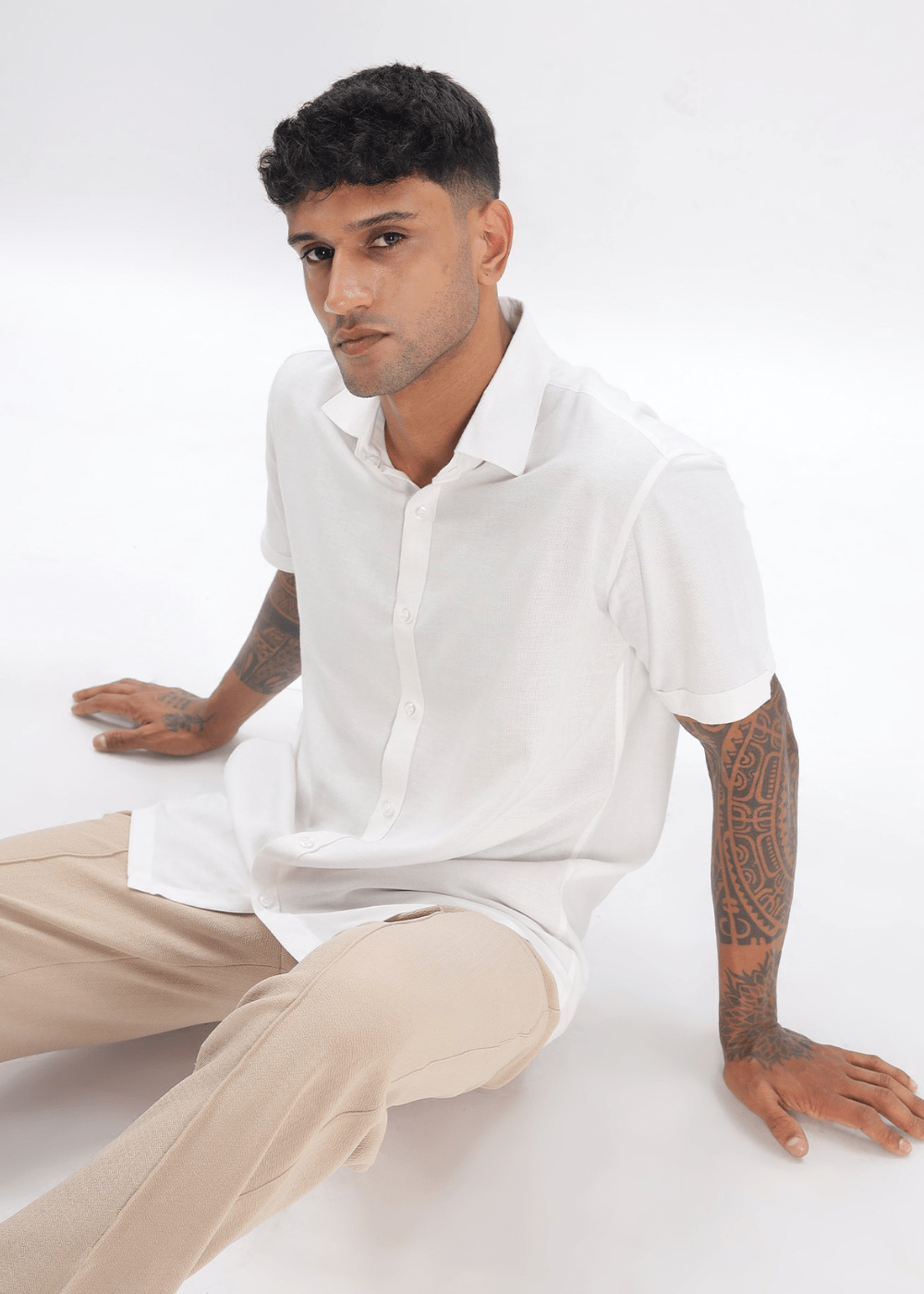 Nova Half Sleeve Linen Shirt - Styleyn