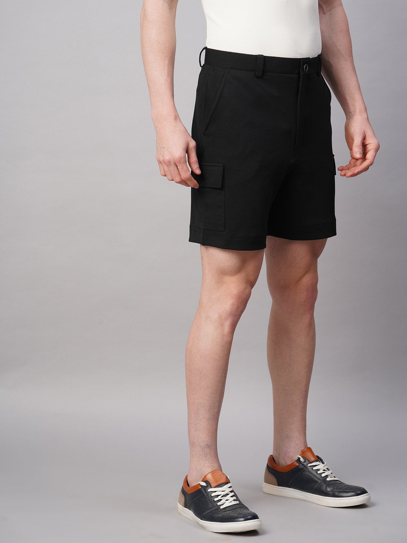 Solid Cargo Shorts - Shorts