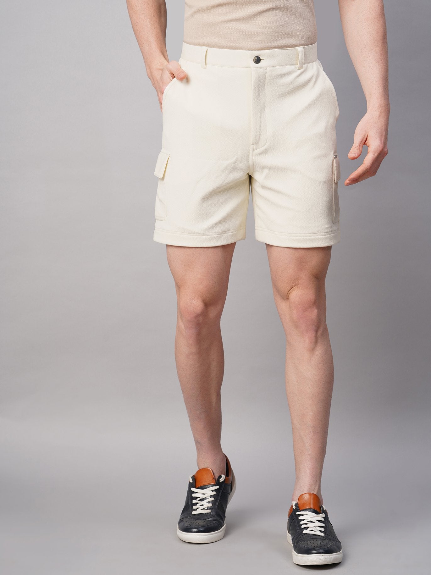 Solid Cargo Shorts - Shorts