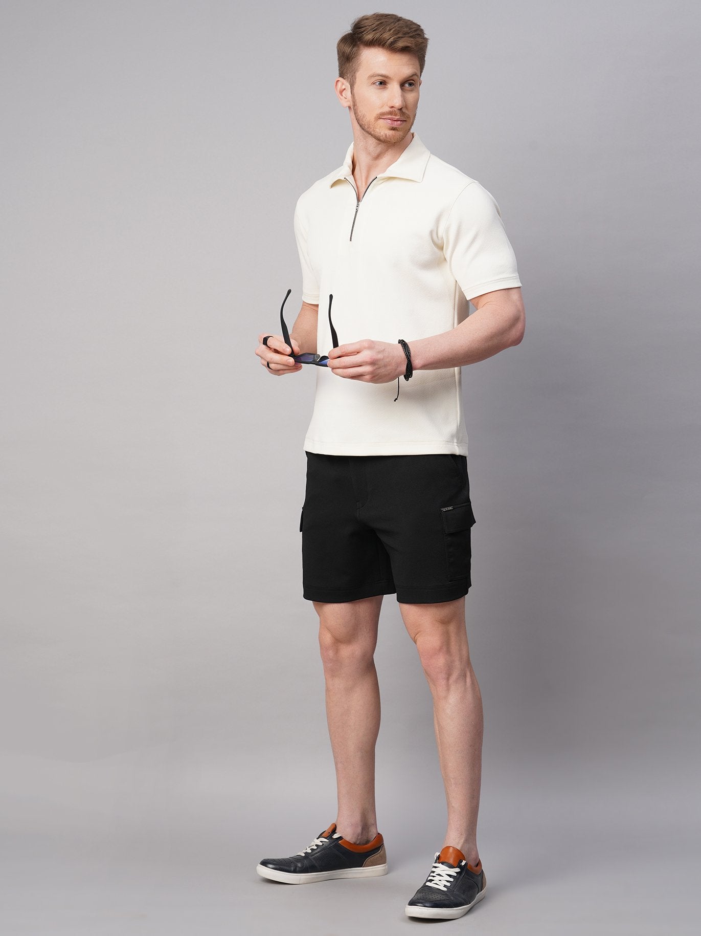 Solid Cargo Shorts - Shorts