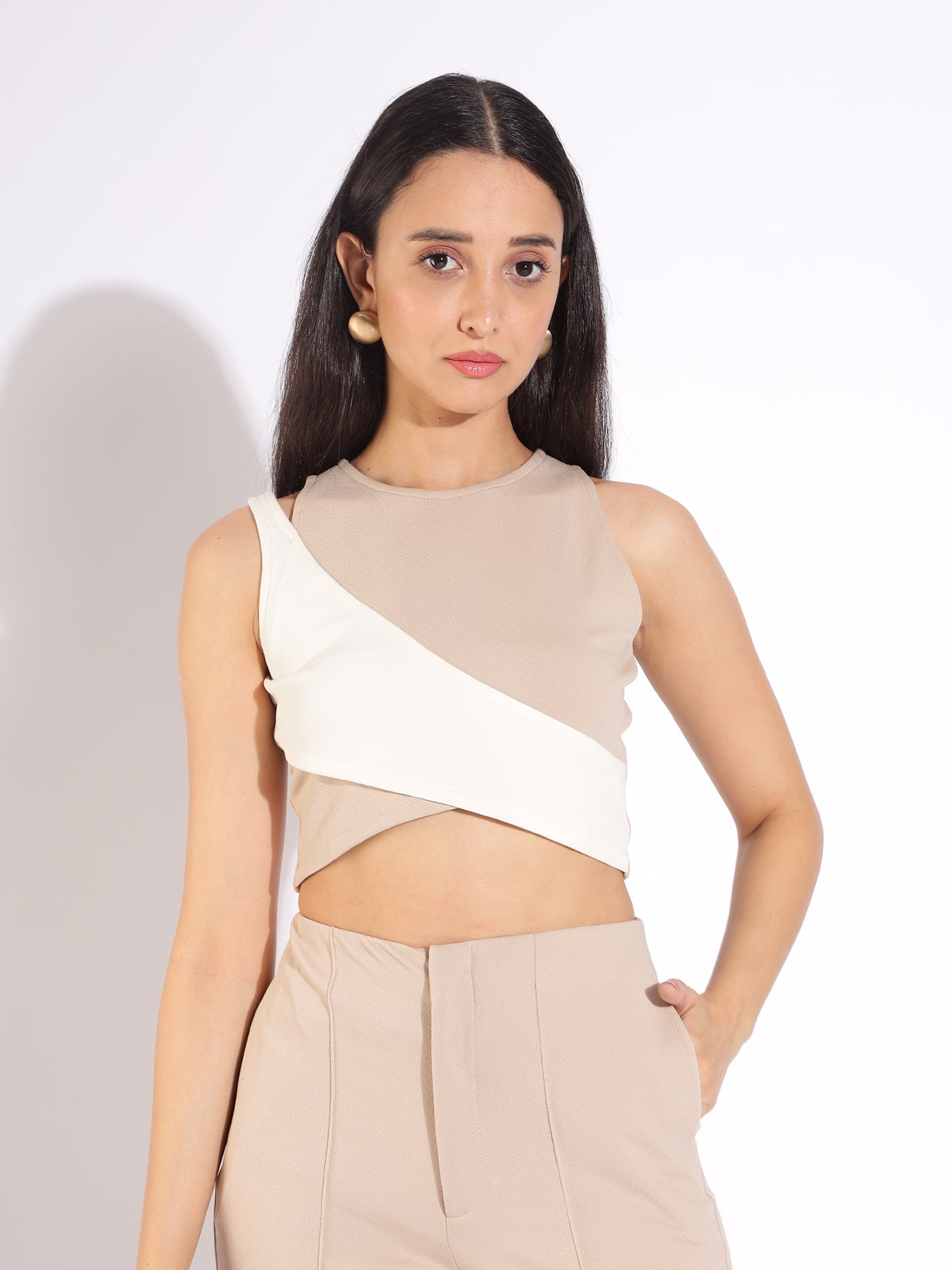Two - Tone Crop Top - Styleyn