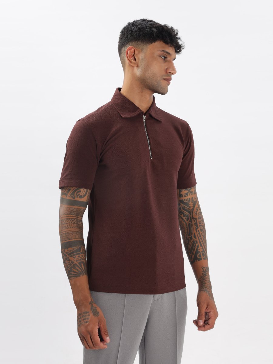 Wave Polo - Brown - Shirts & Tops