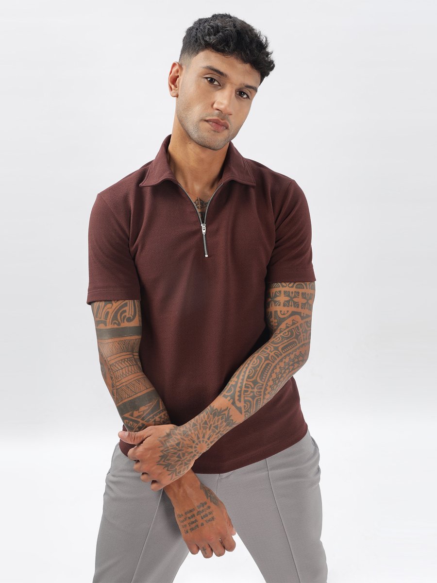 Wave Polo - Brown - Shirts & Tops