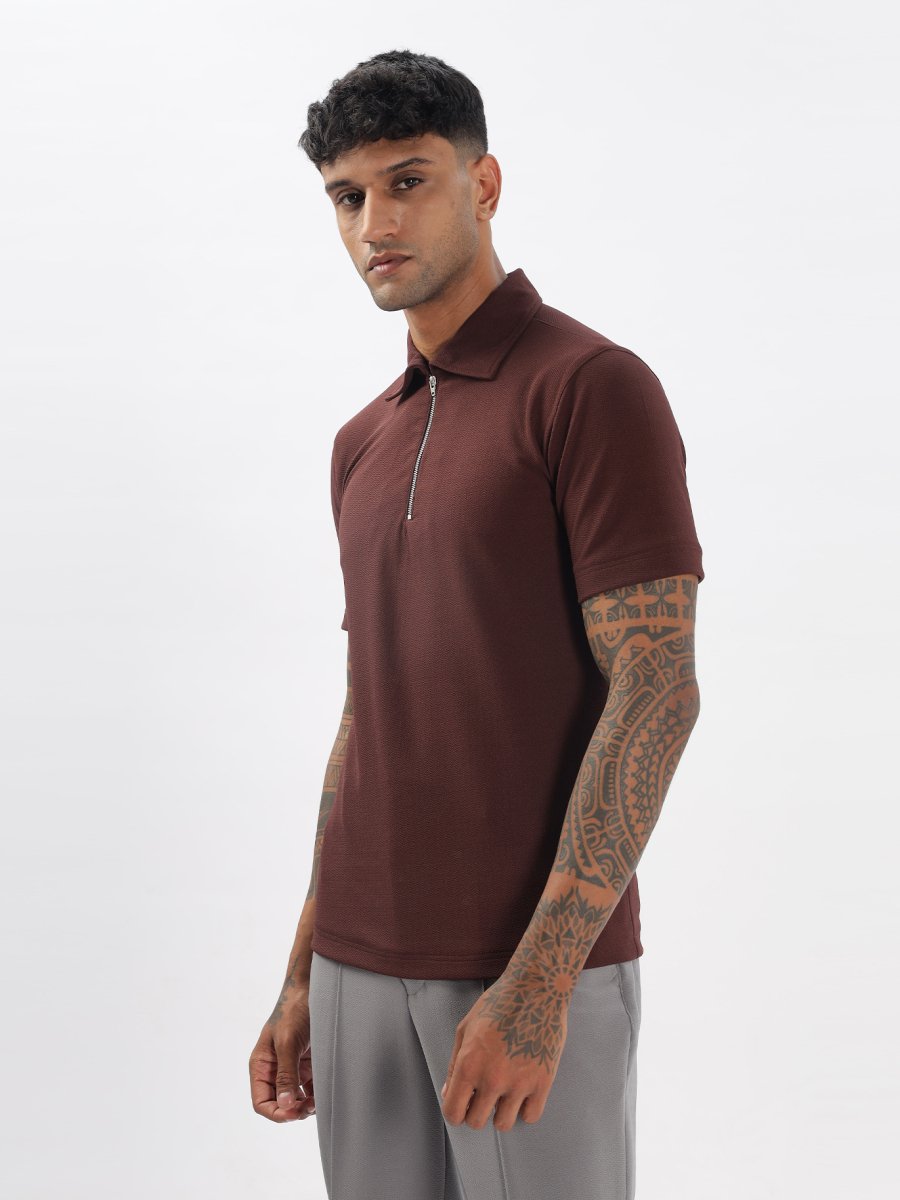 Wave Polo - Brown - Shirts & Tops