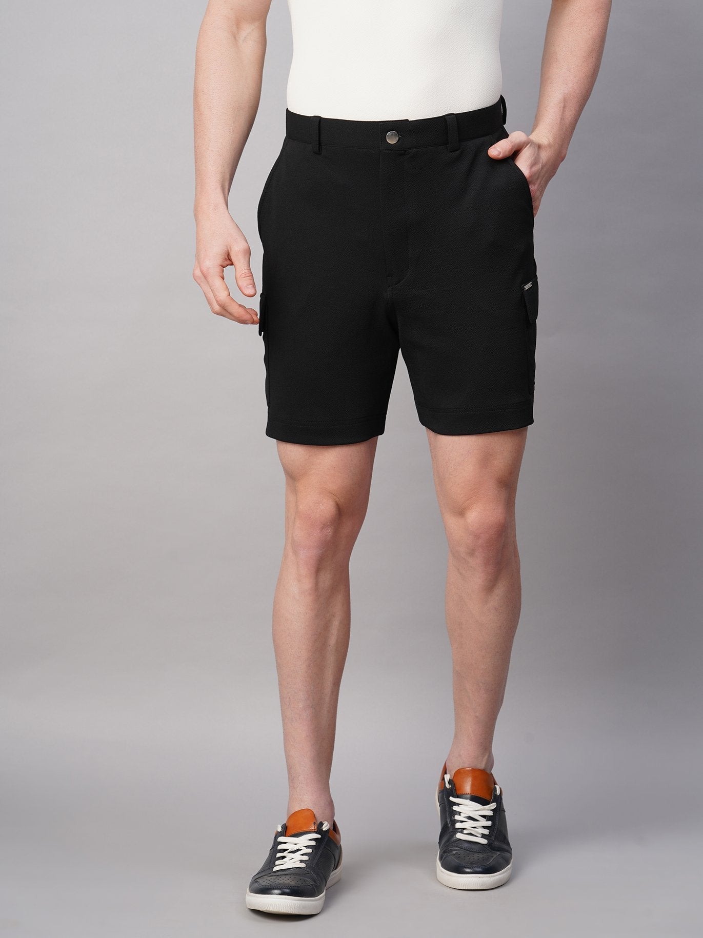 Solid Cargo Shorts - Shorts