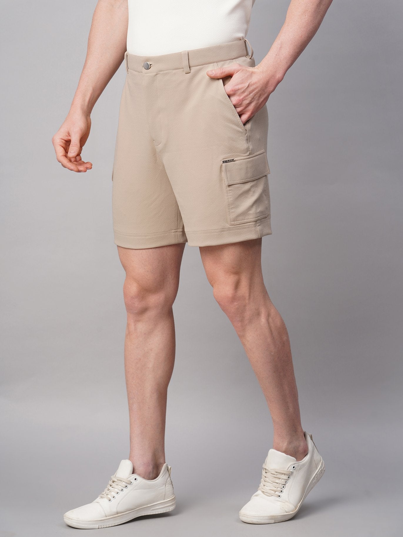 Solid Cargo Shorts - Shorts