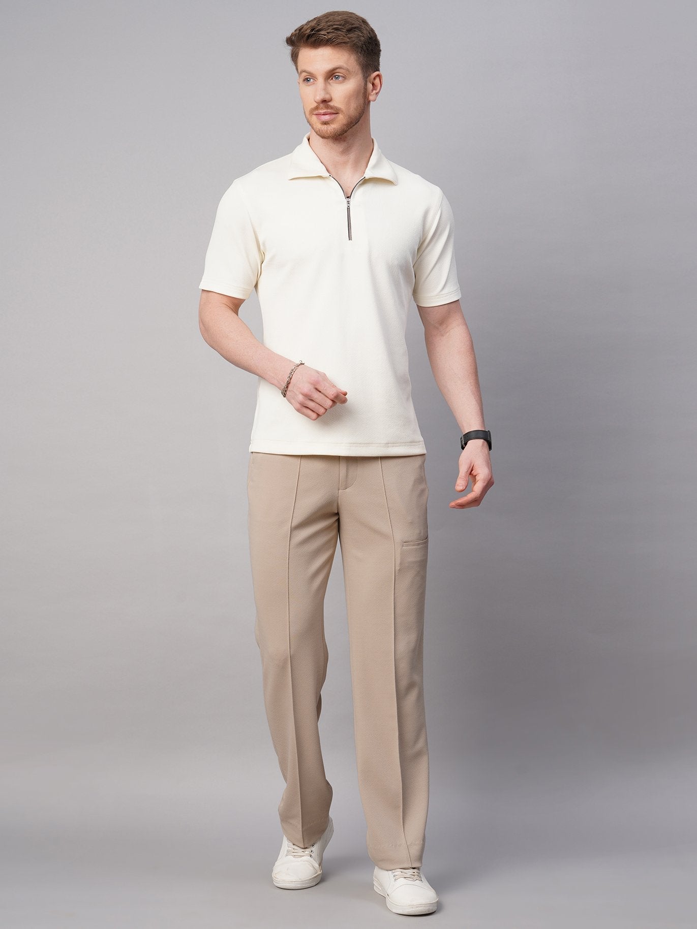 Wave Polo & Fit Block Pants Combo - Shirt & Pant