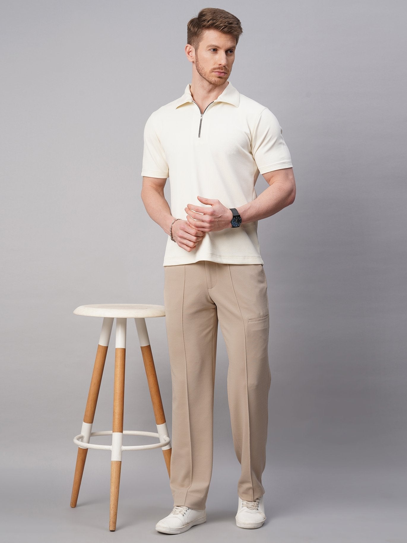 Wave Polo & Fit Block Pants Combo - Styleyn