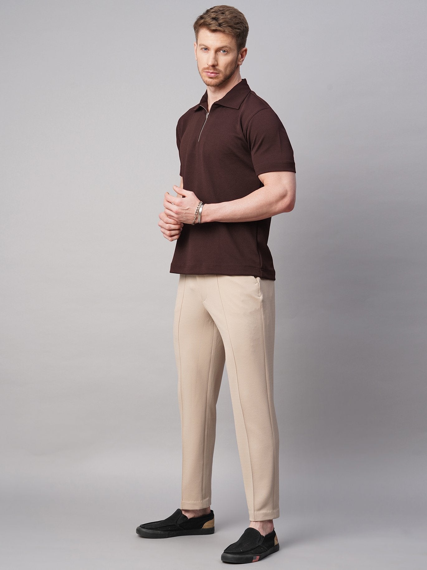 Wave Polo & Relaxed Meta Pants Combo - Shirt & Pant