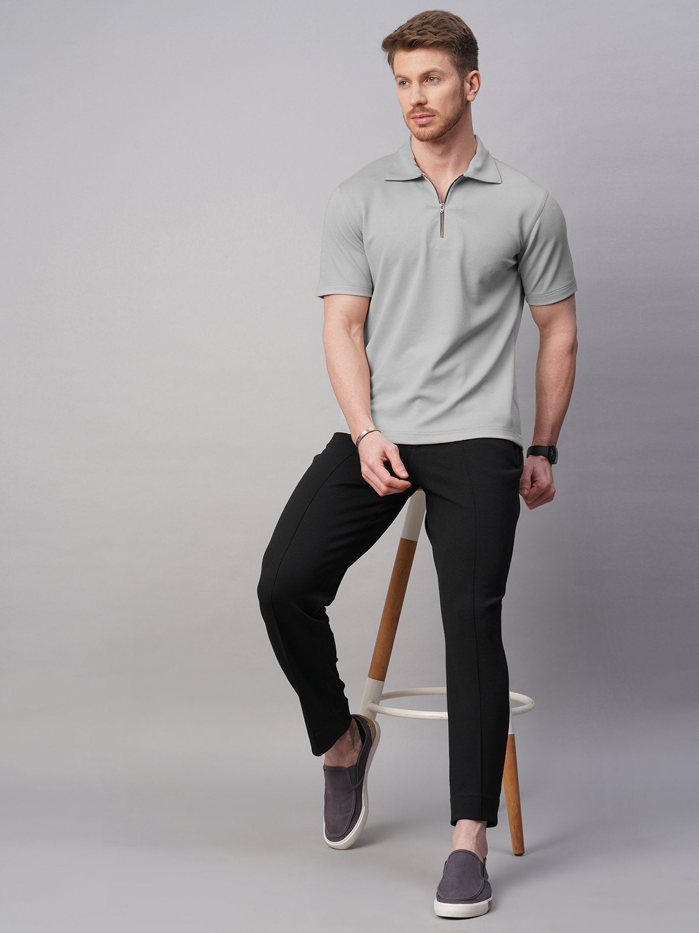 Wave Polo & Relaxed Meta Pants Combo - Shirt & Pant