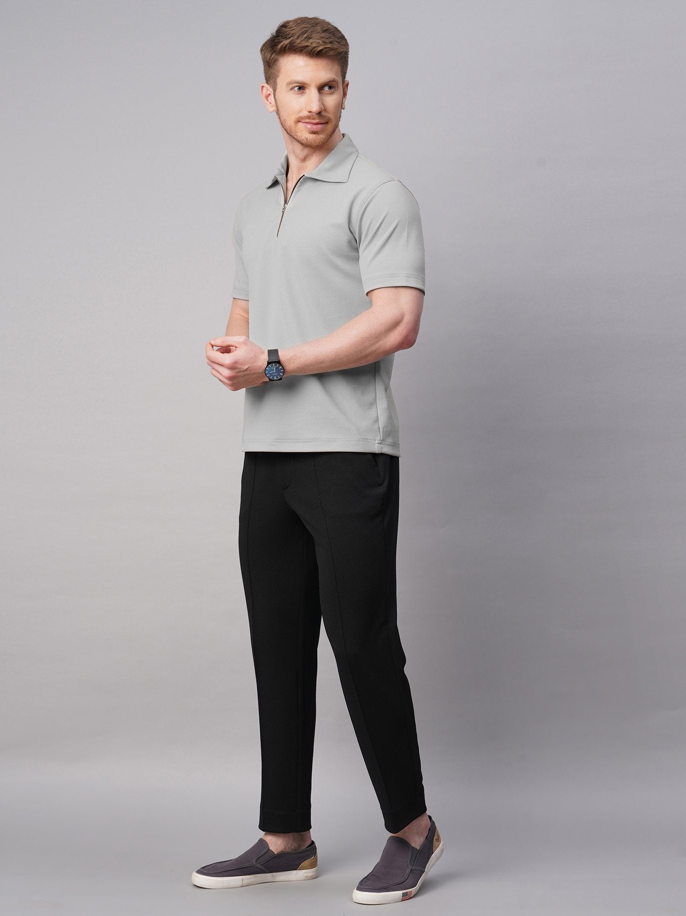 Wave Polo & Relaxed Meta Pants Combo - Shirt & Pant