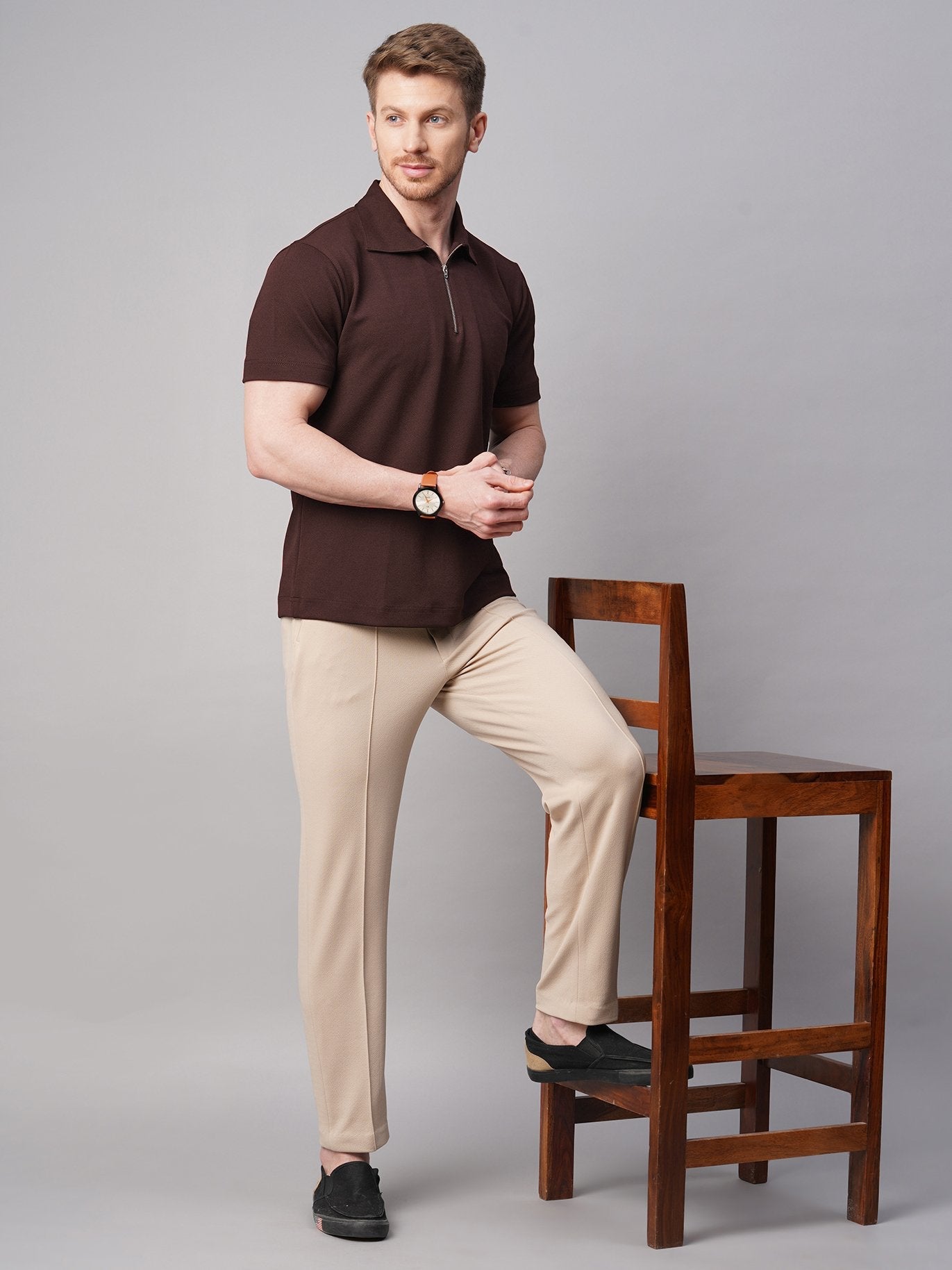 Wave Polo & Relaxed Meta Pants Combo - Shirt & Pant