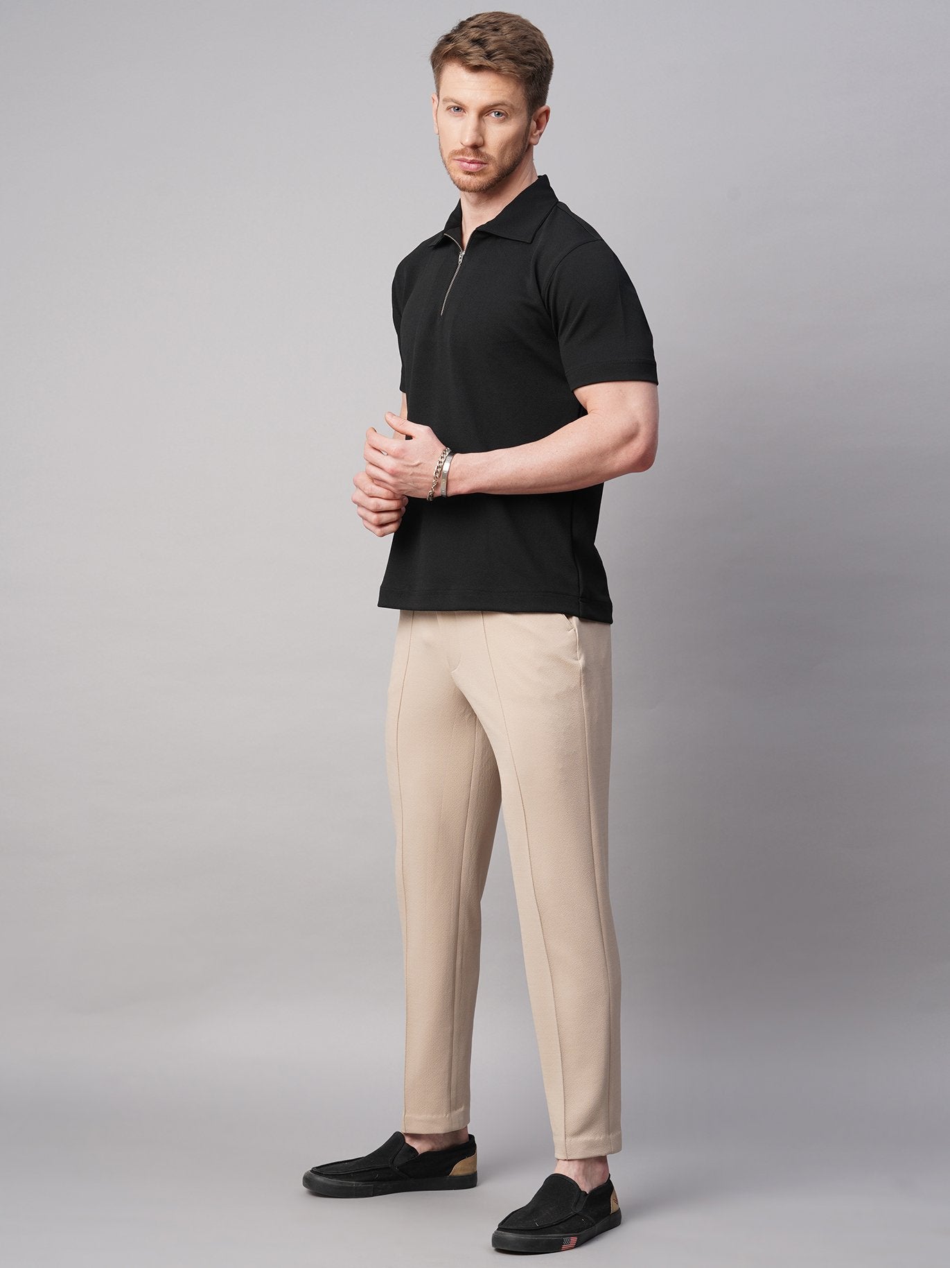Wave Polo & Relaxed Meta Pants Combo - Shirt & Pant